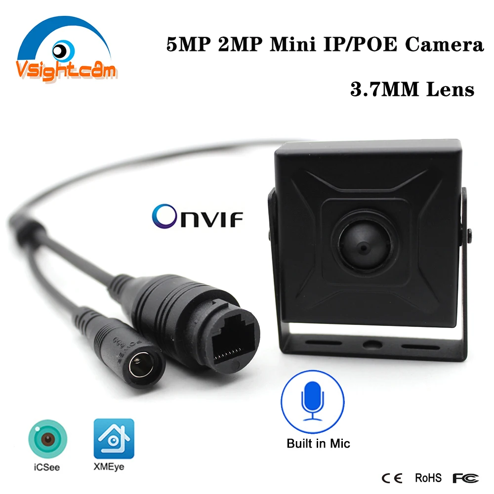 2MP 5MP Full HD IP камера ONVIF P2P Домашняя мини ip-камера 3 7 мм объектив сетевая cctv Мини