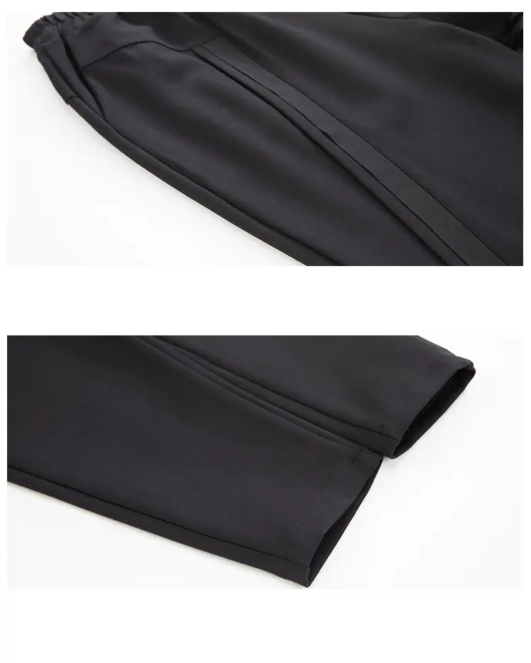 XITAO, плиссированные черные женские штаны, корейская мода, новые, с карманами, эластичная талия, высокая талия, хип-хоп стиль, шаровары,, Осенние, GCC1430