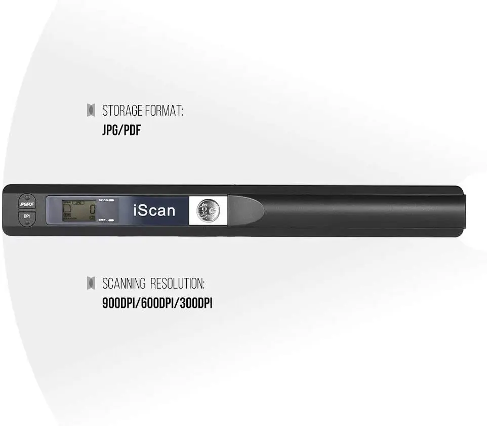 iScan Portable Handheld Scanner Photos Receipts A4 Document Scanner 900DPI for School Home Business Scan Support JPG/PDF Format - 4