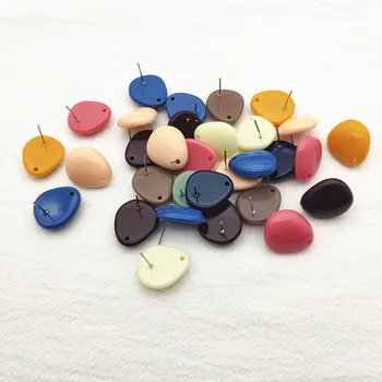 

New arrival! Mix color 21x18mm 100pcs Acrylic irregular-shape Ear stud for earrings,Earring parts,jewelry findings !