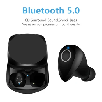 

Q5 TWS Bluetooth Earphone Waterproof Wireless Earbuds w/Charge Case Mic for Mobile Phone