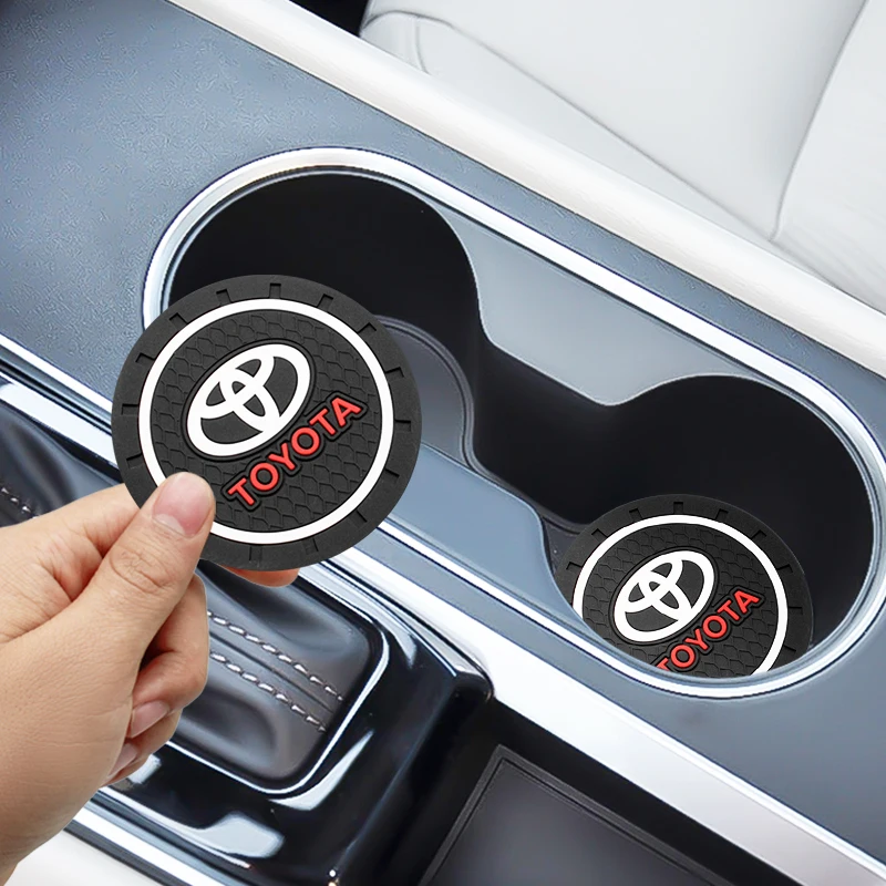 

2PCS Car Water Cup Bottle Holder Anti-slip Pad Mat Silica Gel For Toyota chr corolla auris avensis t25 yaris rav4 Car accessorie