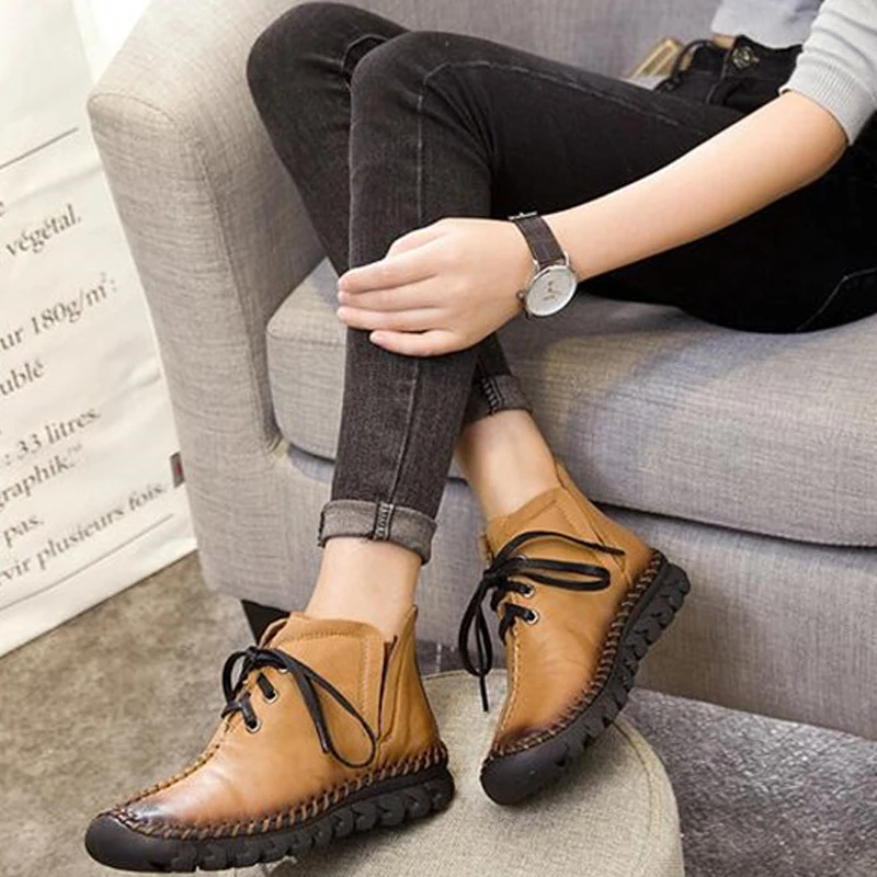 TIMETANG Chaussure 2021Women's зимние ботинки для женщин из натурального меха зимняя обувь