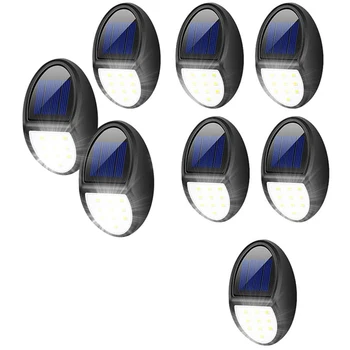 

Solar Lights Outdoor, Waterproof LED Lights for Landscape Lighting, Deck, Fence, Flood Lights,Super White 10 LED, 8 Pack