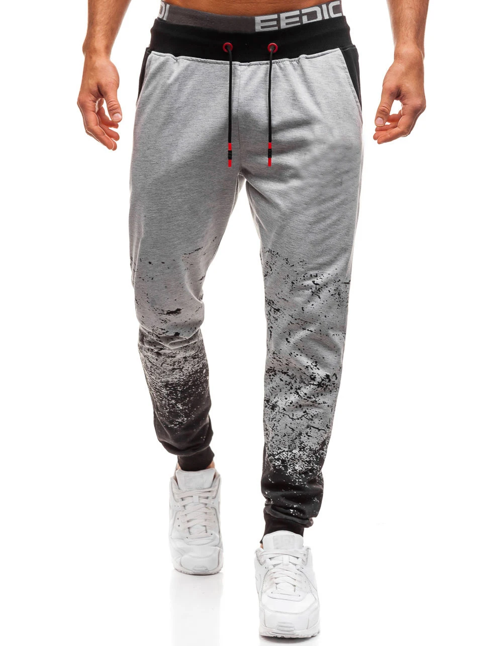 

Fashion Sweatpants Pants Men Solid Color Gradients Corded Casual Pants Loose And Comfortable Men's Trousers Streetwear Joggers