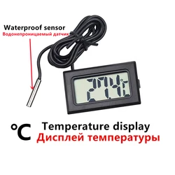 Compact LCD Digital Thermometer & Hygrometer - Indoor Temperature & Humidity Gauge with Convenient Cable (FY-10 and Cable)