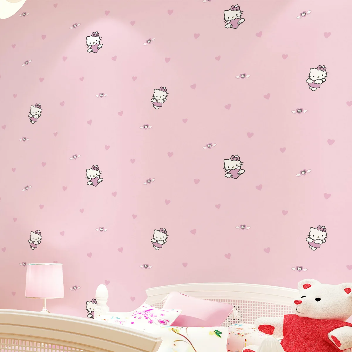 Рисунок «Hello Kitty» hello обои с kitty с рисунком котенка из мультфильма «Хелло Китти» розовое платье кроя принцесса, детская комната Детский жакет