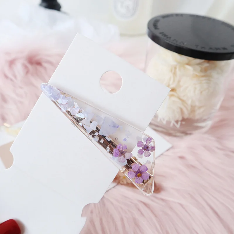1 шт. Корея Мода Смола Шикарный цветок шпильки для девочек геометрические прозрачные заколки для волос женские шпильки аксессуары для волос Лидер продаж