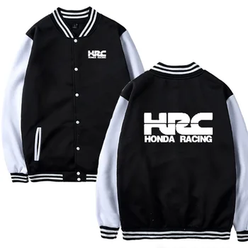 

Baseball Jacket HRC race motorcycle Car Logo Print Casual Hip Hop Harajuku Long Sleeve Mens Slim Fit Jacket Sweatshirts Man