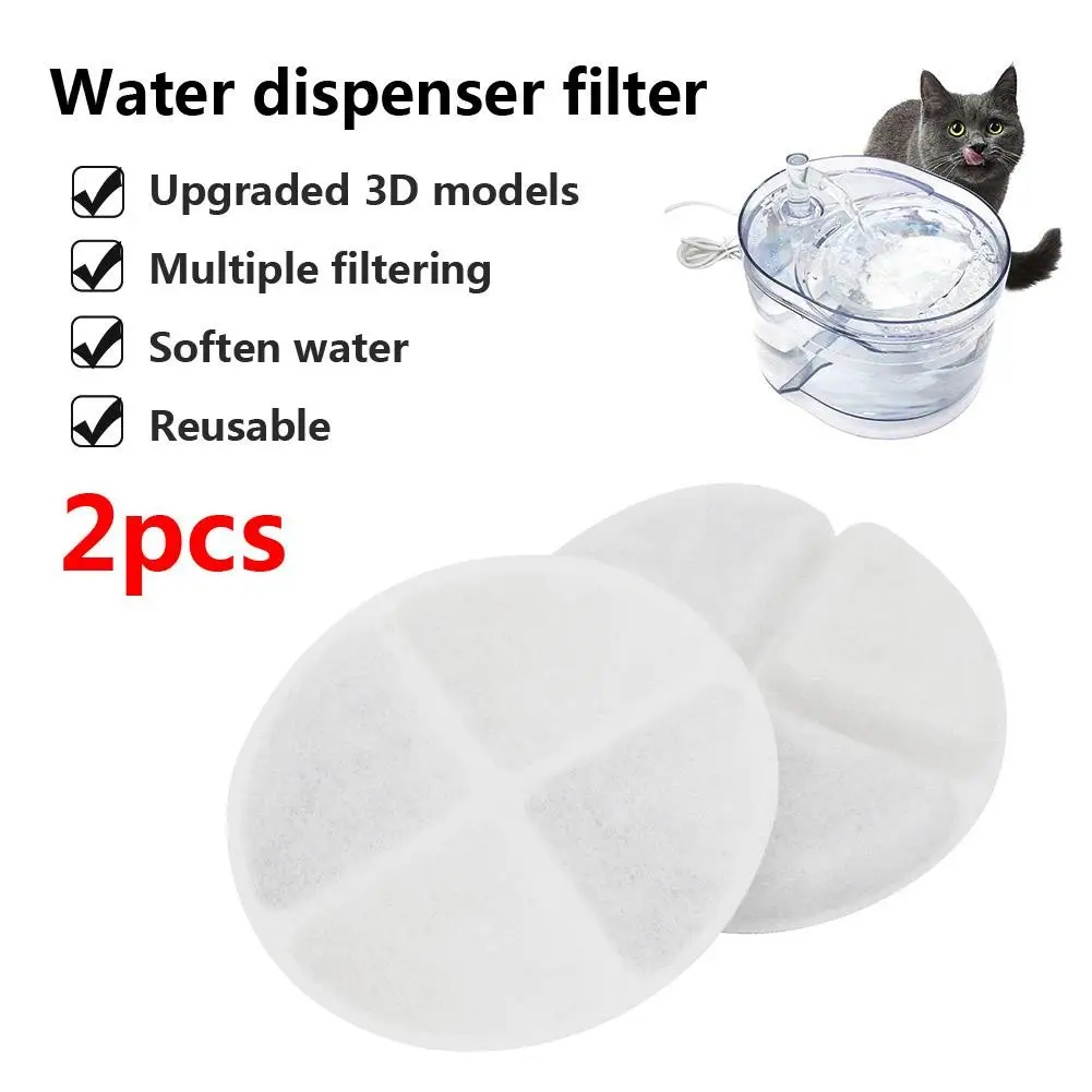 2/4/6/8 шт. кошка собака воды фильтры для фонтанов замена фильтра с активированным углем для автоматическое оборудование для производства питьевой фонтан тарельчатый фильтр