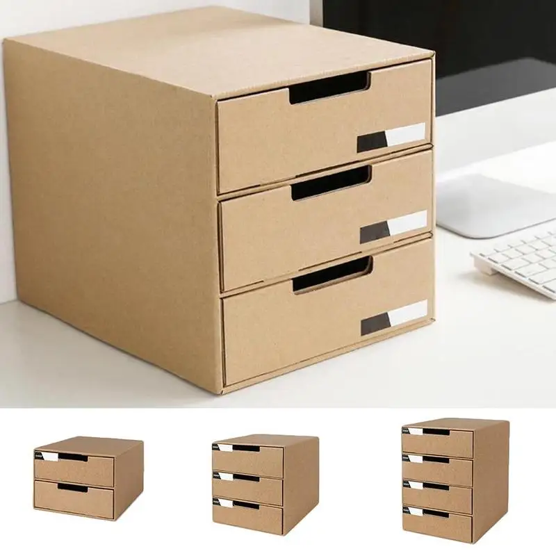 Настольная отделочная коробка для хранения файлов многослойный DIY ящик бумаги