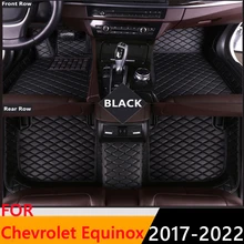 Sinjayer wodoodporna skóra niestandardowe dopasowanie dywaniki samochodowe przód i tył FloorLiner Auto części dywan dla Chevrolet Equinox 2017-2022