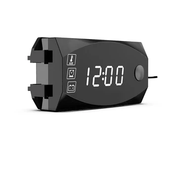 

Mini 3 In 1 Digital LED Display 12V Meters Voltmeter Clock Thermometer Indicator Gauge Panel Meter For Car Motorcycle