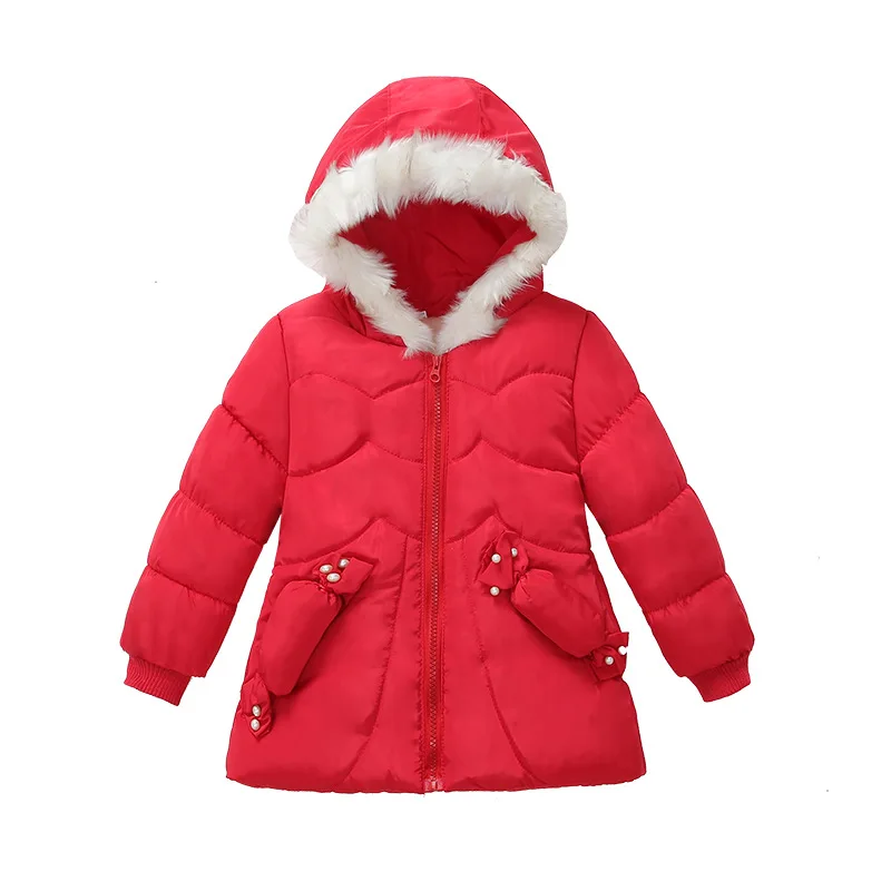 Осенние куртки для девочек; детская одежда; пальто для маленьких детей; зимняя теплая верхняя одежда с капюшоном; куртка для девочек; модное милое плотное пальто; шапка
