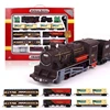 Simulation Train Retro Electric Railcar Train Set  Electric Light Train  Model Educational Toys Gifts For Children 4