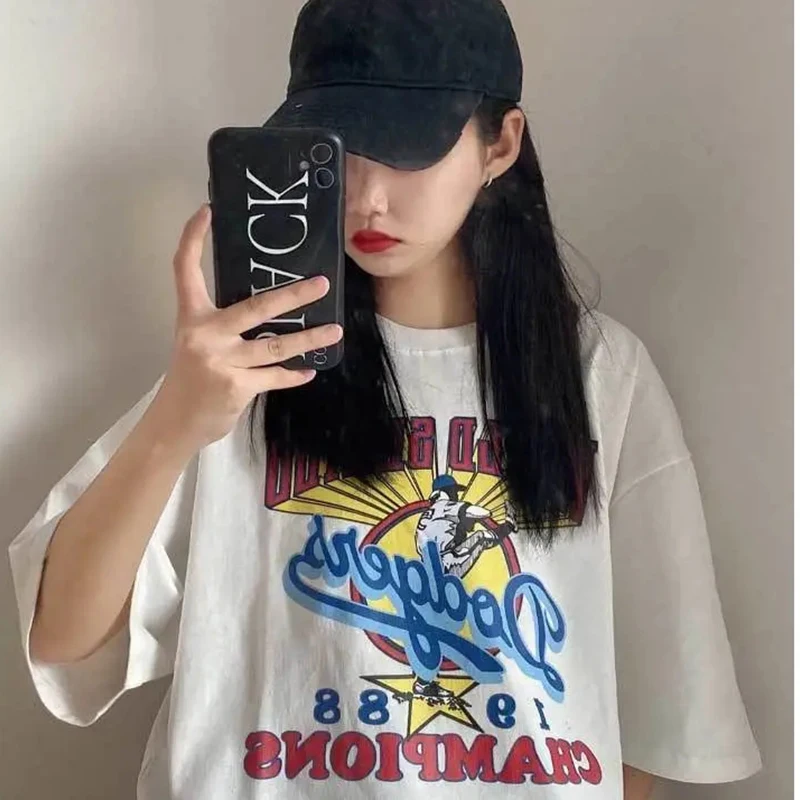 Goth Streetwear Short Sleeve Top Tee Female Kawaii y2k mujer gothic shirt van футболка Harajuku Print Black Crop Women T-shirts