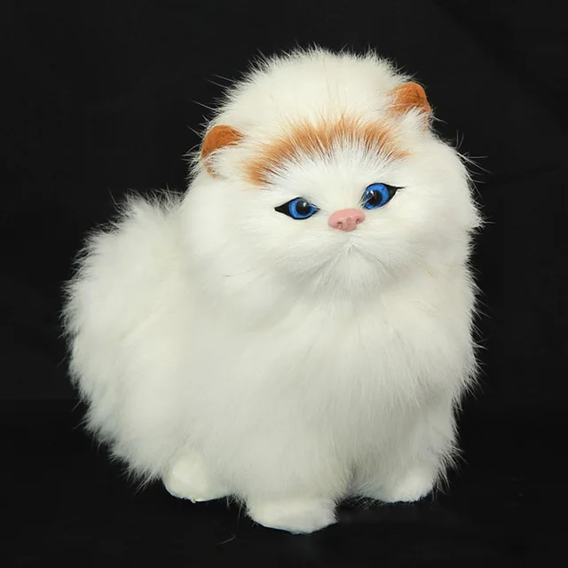 Simulation plush cat crouching animal models handmade realistic cat dolls children plush toys home decoration 2