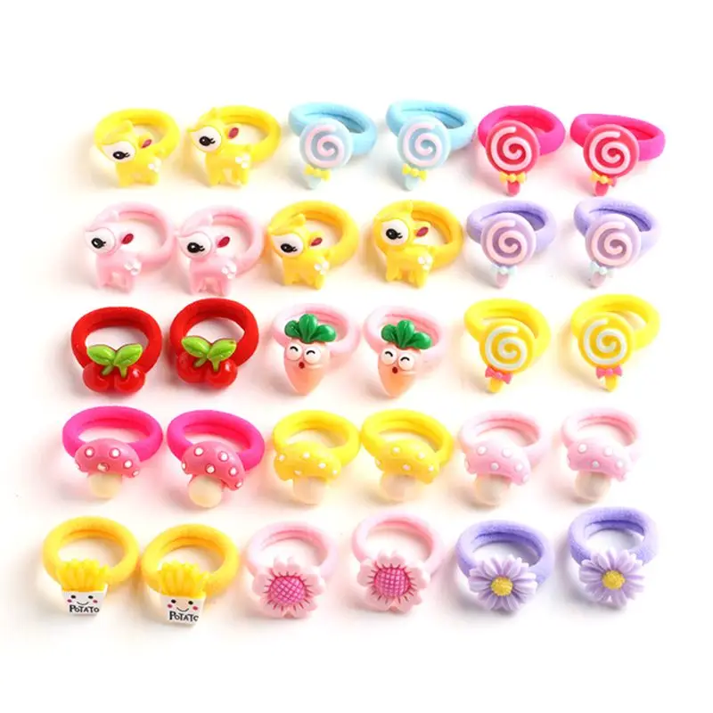 

Children Baby Cartoon Tied Hairband Cute Girls Kids Hair Rope Towel Ring Head Flower Accessories