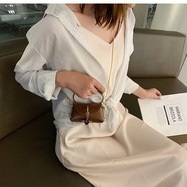 Mini Heart Chain Women's Handbags Purse Pu Ladies Round Top-handle Hand Bags Small Woman Shoulder Evening Clutch Totes Bags 2019 (13)