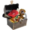 143pcs Plastic Gold Treasure Coins Captain Pirate Party Pirate Treasure Chests Child Treasure Chests Gold Coin Jewelry Gems Toy 3