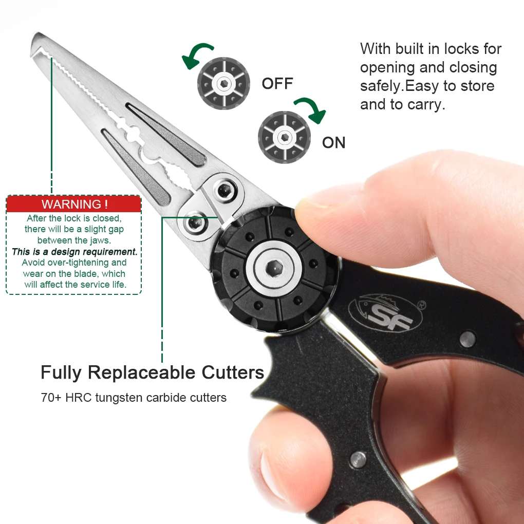 SF Fishing Pliers Stainless steel Multi-Tools with Sheath and