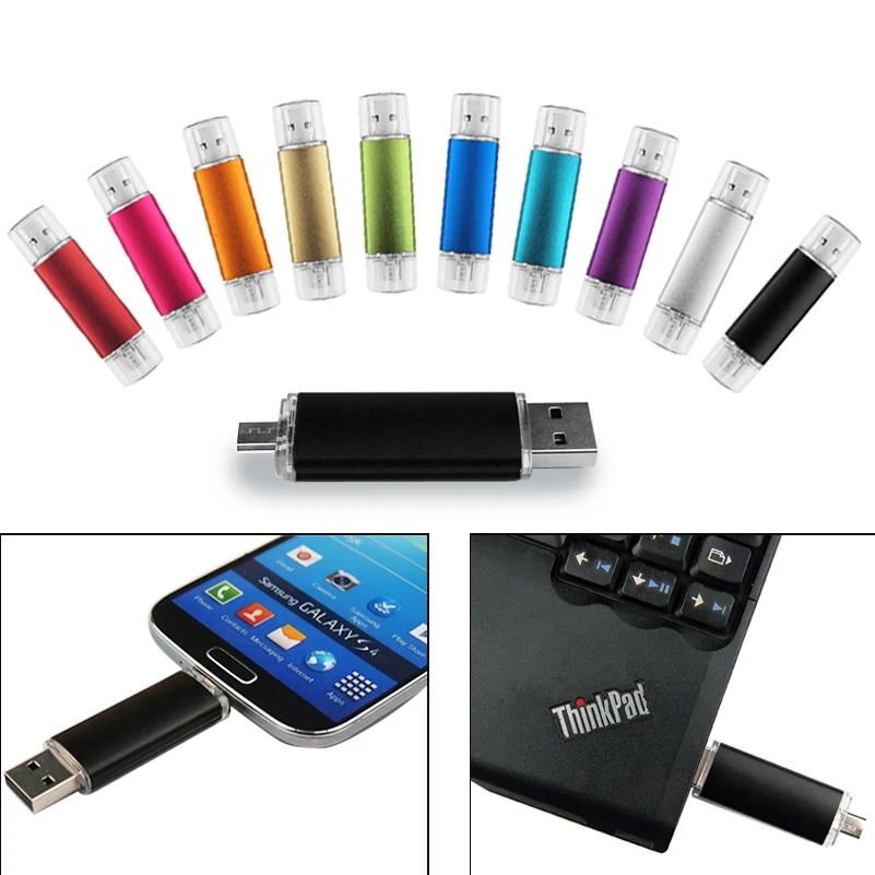 

OTG customized usb 2.0 flashdrive Android phone pendrive 4gb 16gb 32gb 64gb memory disk 8gb 128gb pen drive over 10pcs free logo