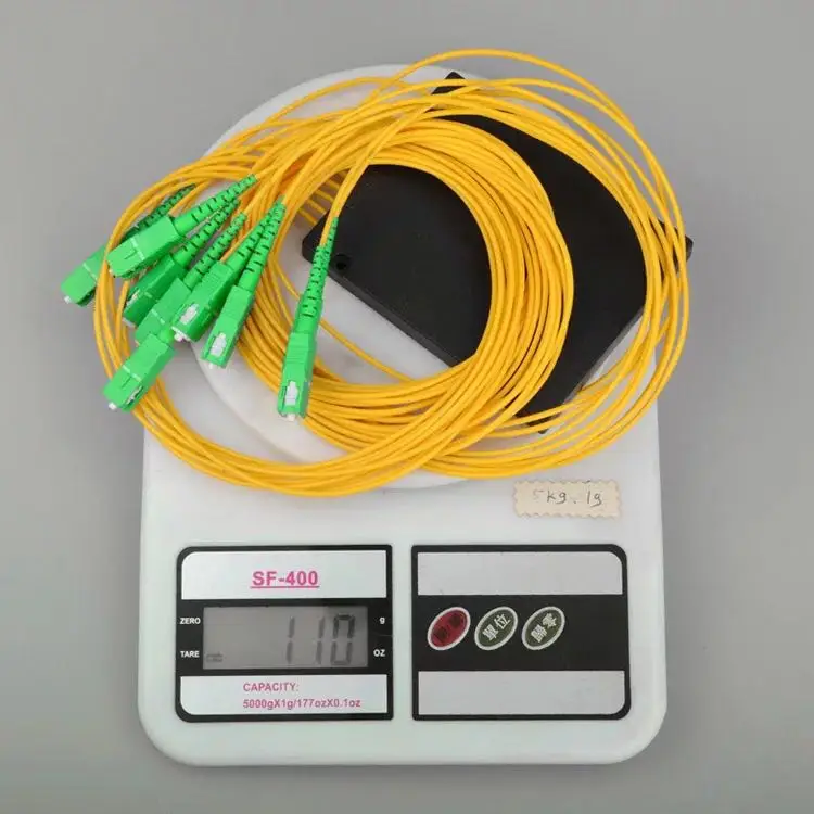 

SC/ APC 1X8 PLC Singlemode Fiber Optical splitter FTTH PLC ABS type FBT PLC optical fiber splitter