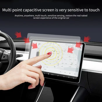 

Navigator Scratch Resisitant Easy Install Ultra Thin Anti Glare Screen Protector TPU Film Shockproof For Tesla Model 3 X S 19-20