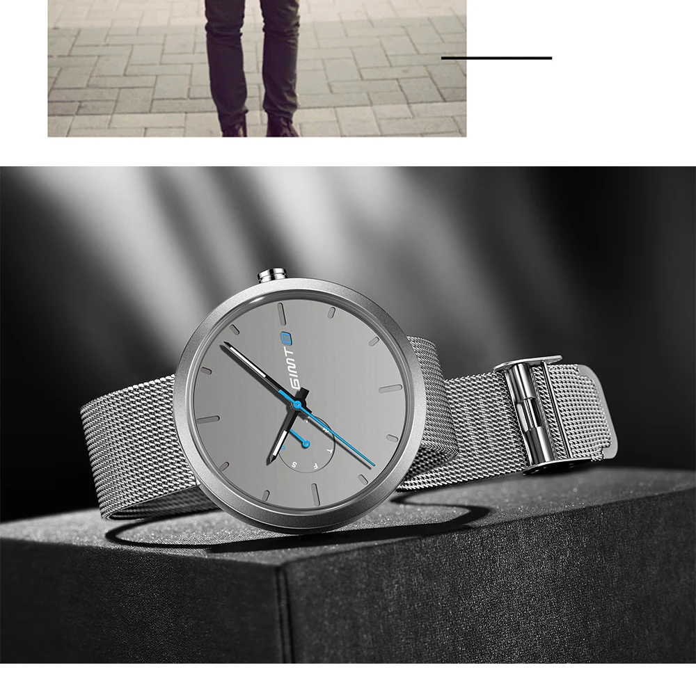 GIMTO Fashion Men Watches Male Top Brand Luxury Quartz Watch Men Casual Slim Dress Waterproof Sport WristWatch Relogio Masculino