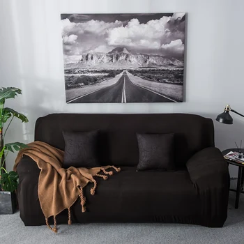 

Solid Color Comfortable Sofa Couch Cover Chair Throw Mat Furniture Protector Slipcover 2 Seater Sofa Chair Protector Living Room
