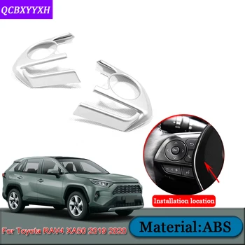 

Car Styling For Toyota RAV4 XA50 2019 2020 Car Steering Wheel Frame Cover Internal Decoration Sequins Auto Sticker Accessories