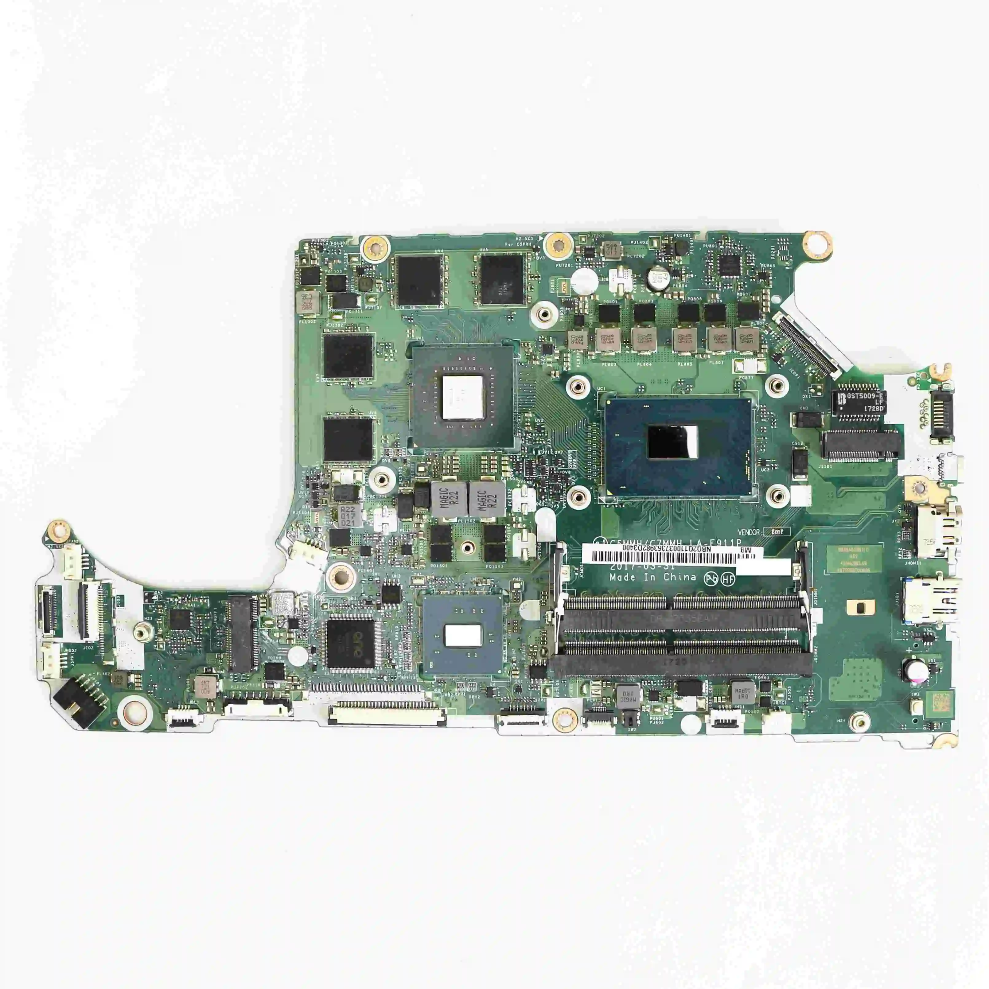 Promo  NB.Q2Q11.003 NBQ2Q11003 Laptop DDR4 Motherboard C5MMH / C7MMH LA-E911P w/ i5-7300HQ & GTX1050 V4G f