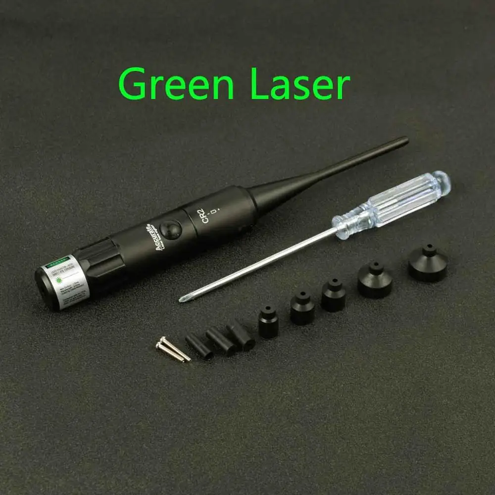 Green Laser Тактический охотничий зеленый красный лазерный Boresighter наборы зеленый красный точка диаметр прицела для. 22 до. 50 калибра прицел с выключателем - Цвет: Green Laser