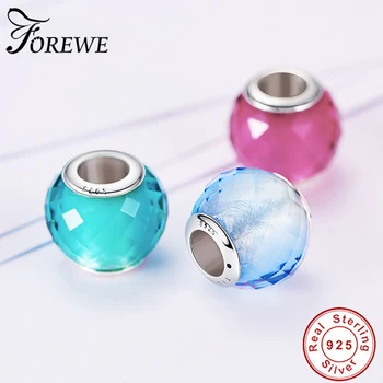 

Multi-Color Murano Glass Beads 925 Sterling Silver Charms Fit Original Pandora Bracelet Silver 925 DIY Jewelry Christmas Gift