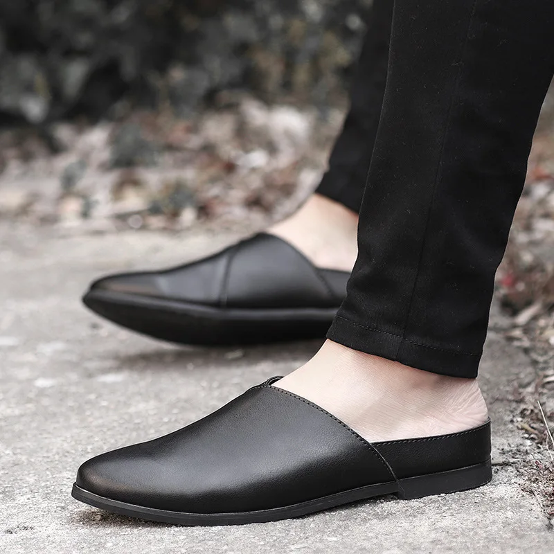 

Closed-toe Slipper Shoes MEN'S SHOES Summer Men Sandals Outdoor Sandals Korean-style Slipper Leather Shoes