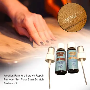 

2pcs Wood Furniture Refinishing Liquid Wood Floor Scratch Fast Remover Kit Floor Stain Scratch Restore Materials