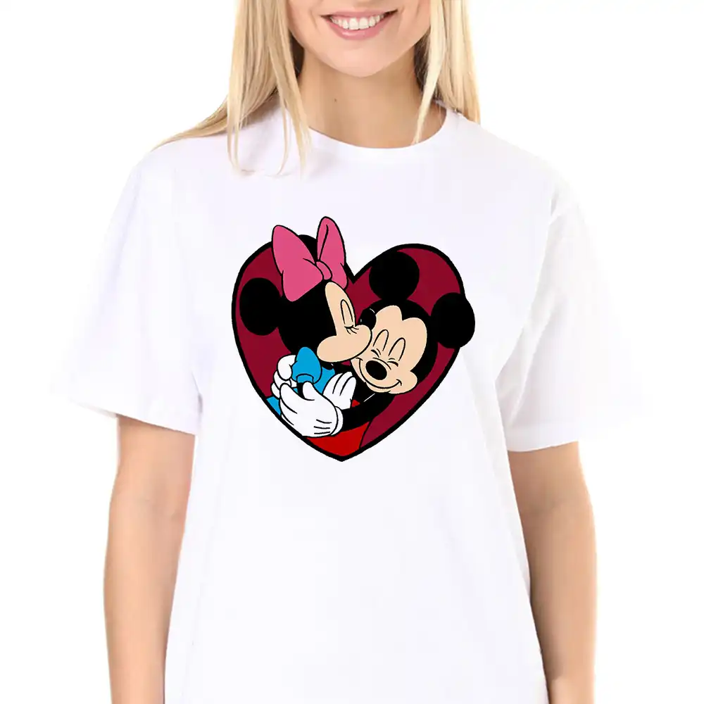 女性tシャツディズニードナルドアヒル心プリント夏のカップル愛好家のtシャツカジュアル原宿女の子トップドロップシップ Tシャツ Aliexpress