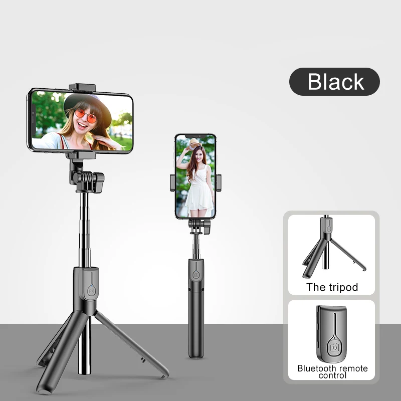 MAMEN 3 In 1 Wireless Bluetooth-compatible Selfie Stick with Double Fill Light Foldable Mini Tripod for iOS Android Smartphone 10