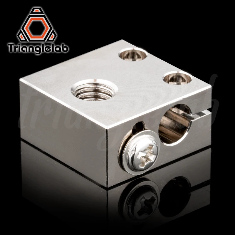 Trianglelab Swiss CR10 позолоченный медный тепловой блок для Hotend cr 10 mk8 сопла BMG экструдер