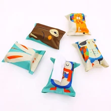 1 шт. мультфильм Животные из бумажек Коробка Чехол из хлопка, льна полотенце раздатчик салфеток сумка для хранения бумажный держатель коробка для салфеток Настольный Органайзер
