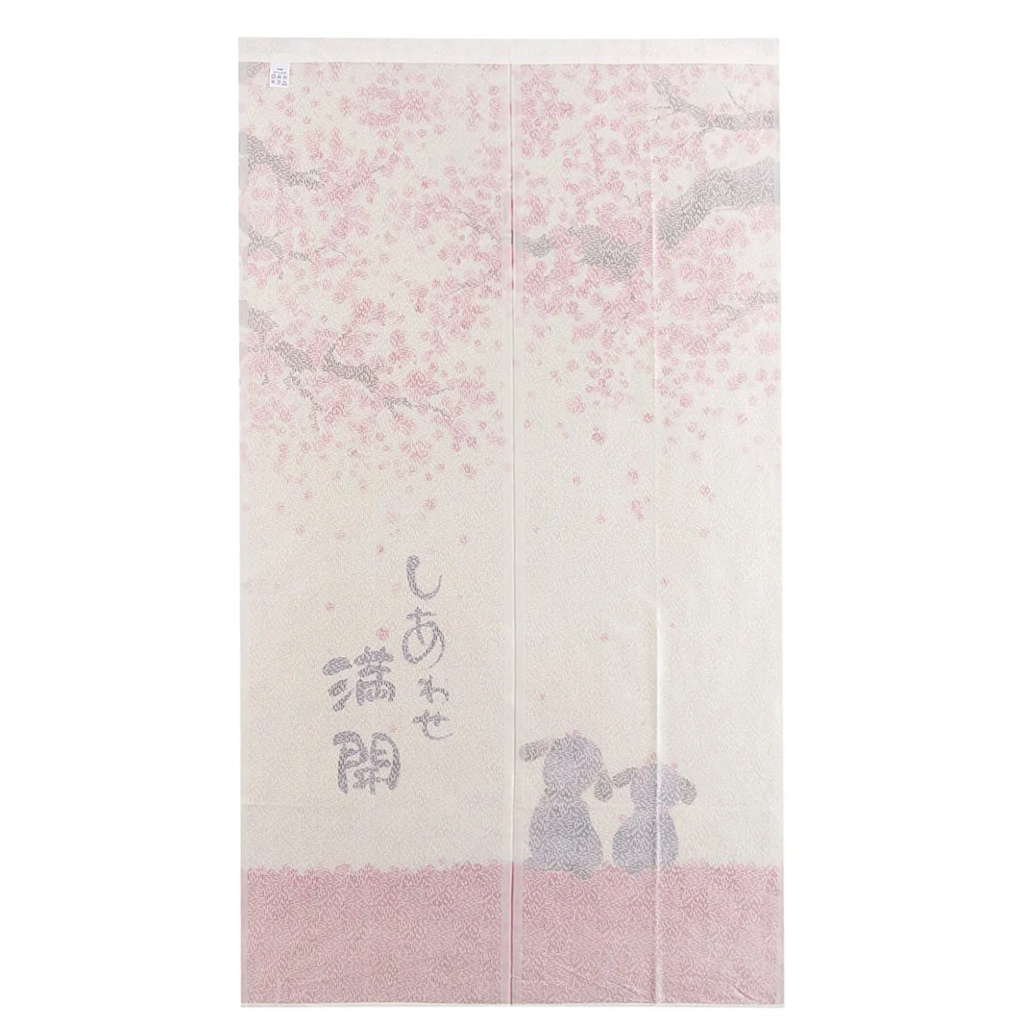 Горячие XD-японский стиль дверной занавес 85X150 см Happy Dogs Cherry Blossom