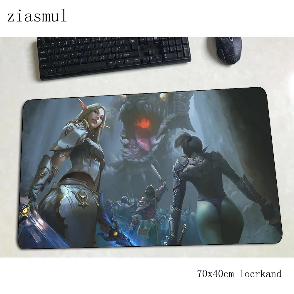 Lineage 2 геймерский коврик для мыши красивые 70x40 см игровой коврик для мыши большой властная ноутбук аксессуары padmouse эргономичный коврик
