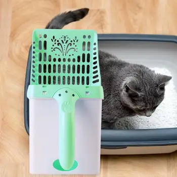

Portable Cat Litter Shovel Pet Cleaning Sift Tool Scoop Kitten Toilet Products Hidden Button Design Cat Clean Tool