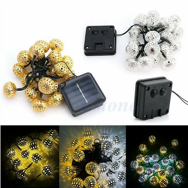 

20 LED Solar Power Flower Festival Fairy String Lights Garden Lighting Outdoor high quality
