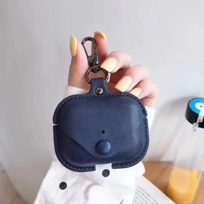 LOVERONY кожаный чехол для Apple AirPods Pro Bluetooth наушники защитная крышка гарнитура зарядная коробка для Airpods 3 Pro чехол s - Цвет: Blue 2