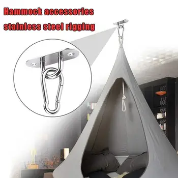 

Stainless Steel Suspension Hammock Mount Ceiling Hooks Swing Hangers For Hammock Aerial Bracket Kit Trapeze Yoga Hanging Ch W9H1