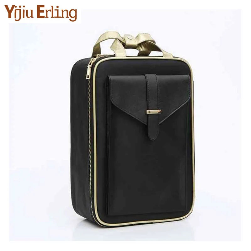 

New Fashion Trend Cosmetic Case Storage Bag Large Capacity Beautician Multi-layer Toolbox Makeup Travel Portable Cosmetic Bag