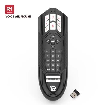 

R1 Air Mouse Voice Remote Control 2.4 GHz Wireless 32 Keys 6 Axis with IR Learning Hi-Fi Mic