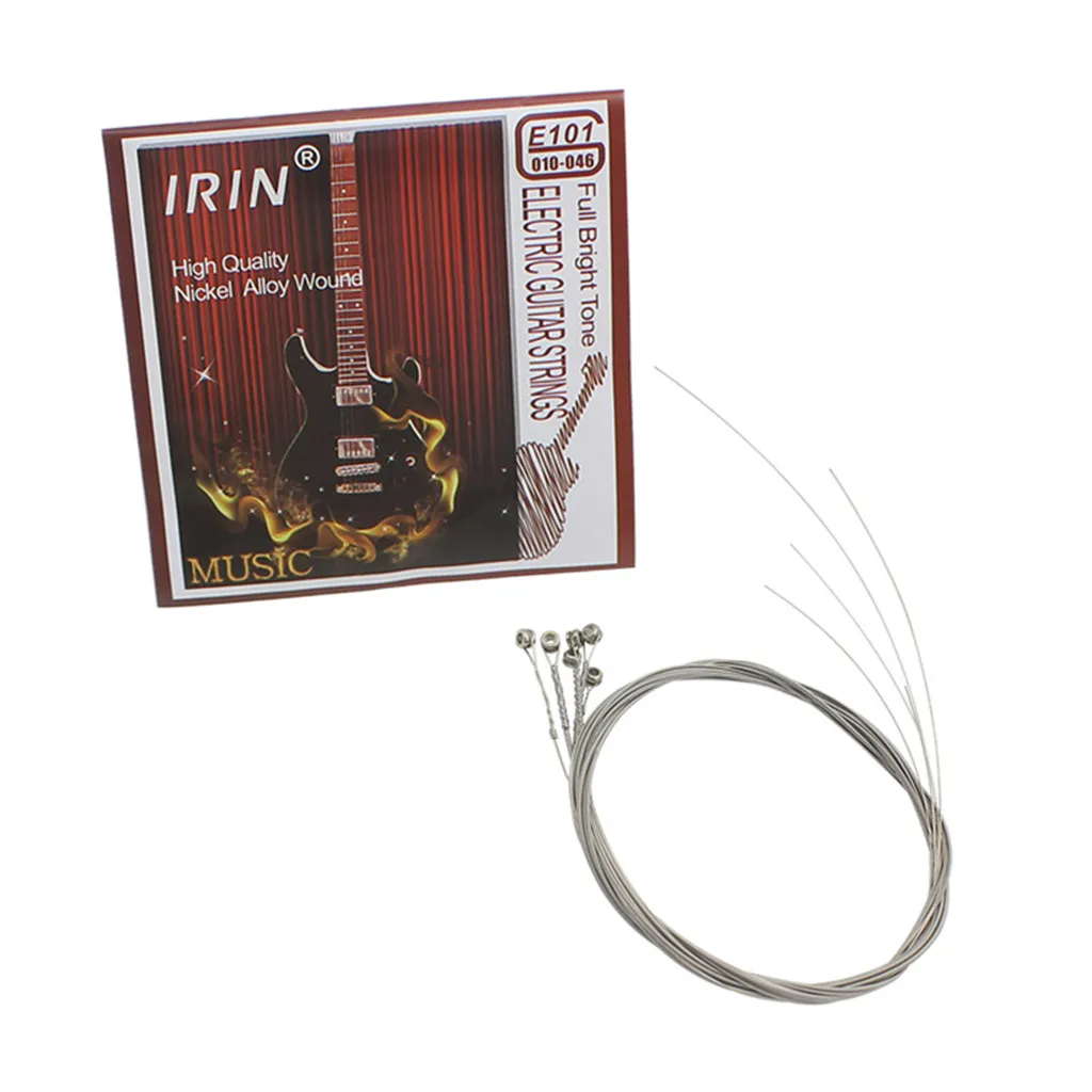 6pcs Nickel Alloy E-B-G-D-A-E Guitar Strings Electic Guitars Gift Irin E101
