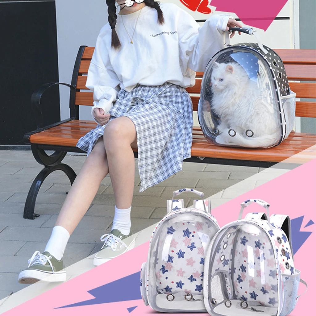 Дышащая переносная сумка для кошек Pet кошачья переноска прозрачная капсула дышащая дорожная сумка для попугая кота собаки птицы рюкзак переносная клетка